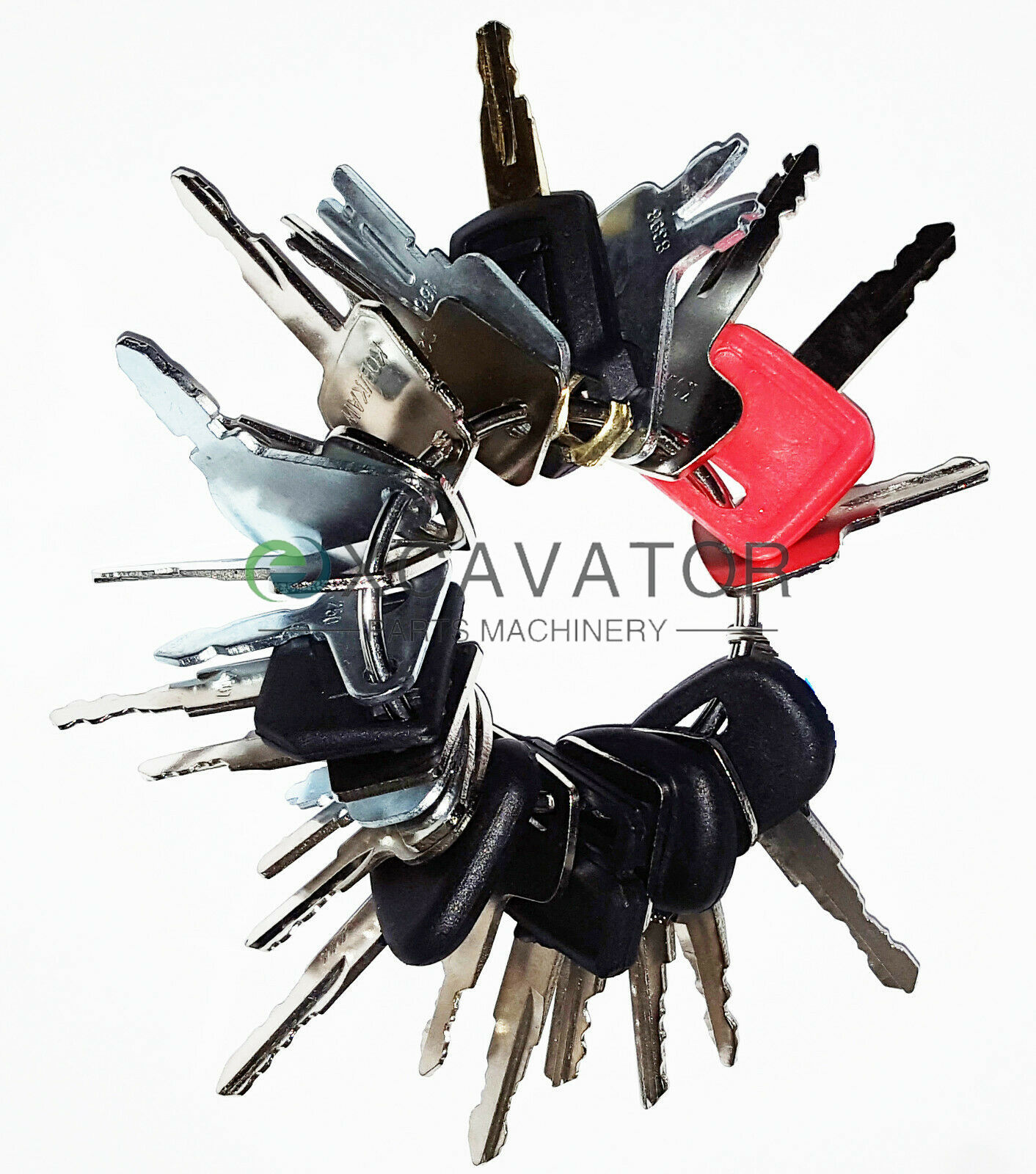 Heavy Equipment In Construction - Juego de 23 llaves de encendido