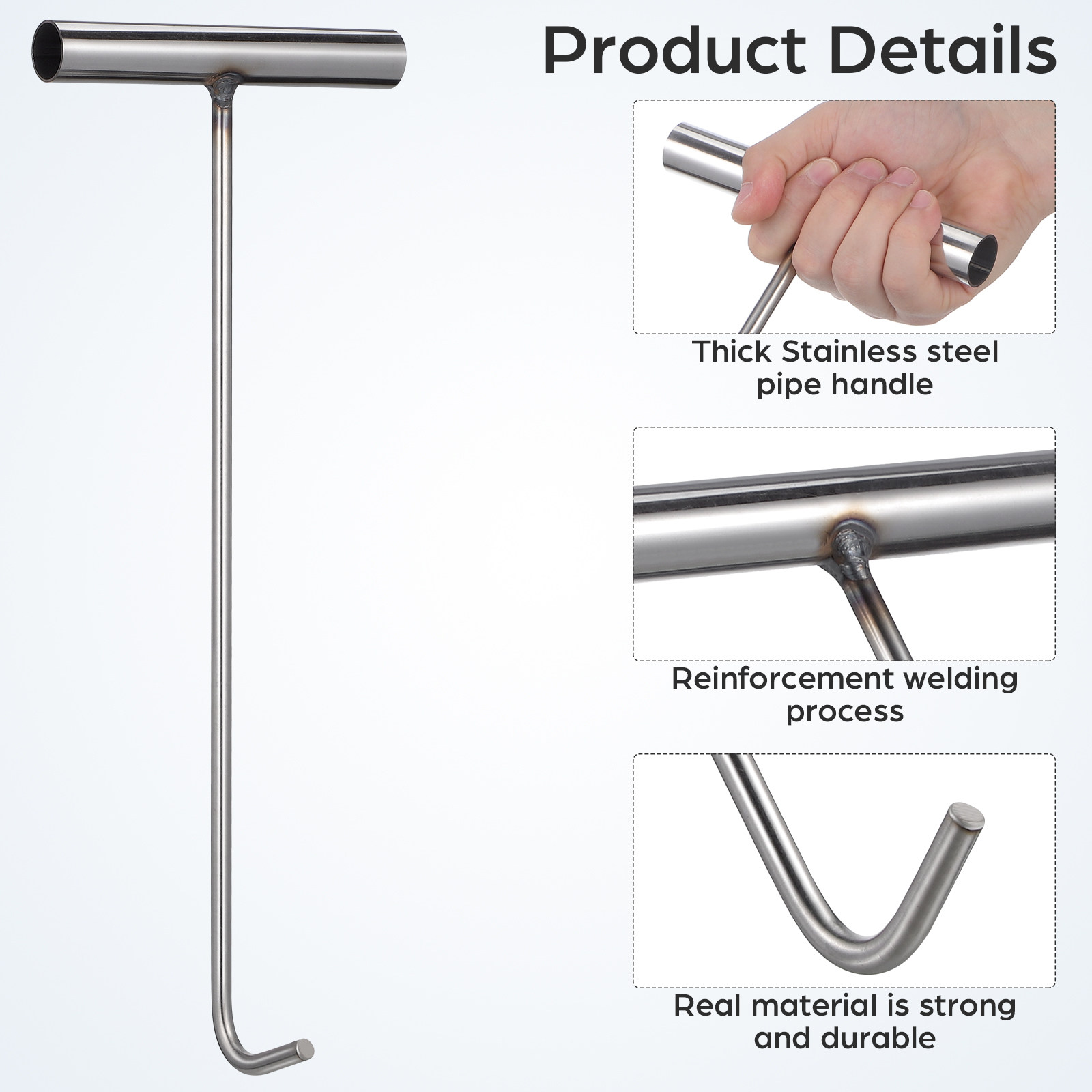 Gancho de acero inoxidable en  - Manhole Cover Lifting reseña y precio